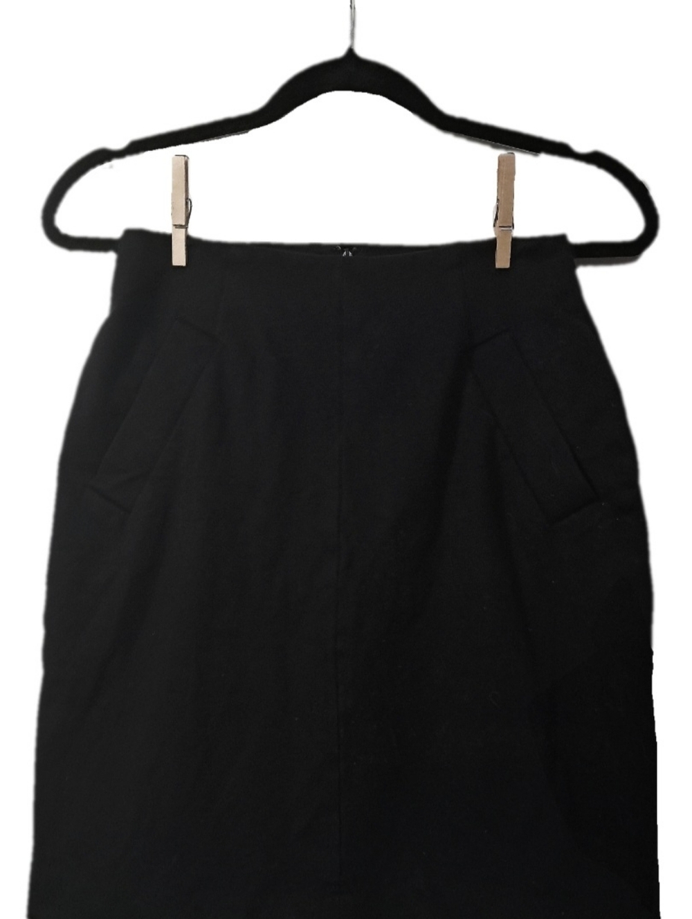 Land's End Women's Classic Tailored Black Pencil Mini Skirt Petite Size 0 | EUC